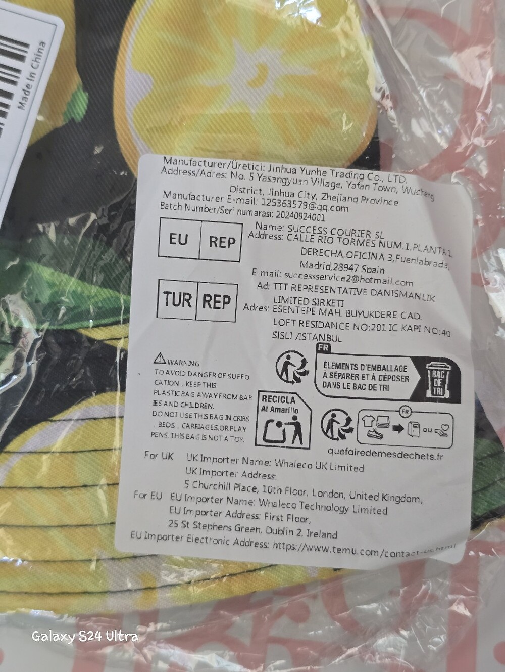 Lemon Decor Bucket Fisherman Hat  NEW - Picture 6 of 7